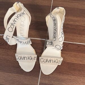 Calvin Klein Women's White Heels